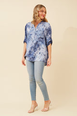 Caroline Morgan Floral Print Shirt