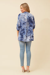 Caroline Morgan Floral Print Shirt