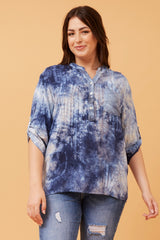 Caroline Morgan Rosetta Sequin Tie Dye Top