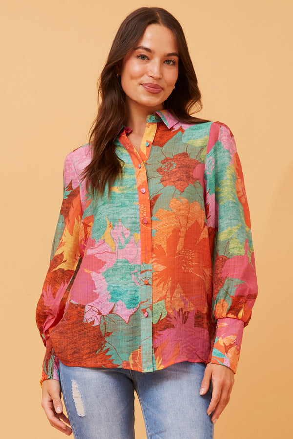 Caroline Morgan Balloon Printed Shirt
