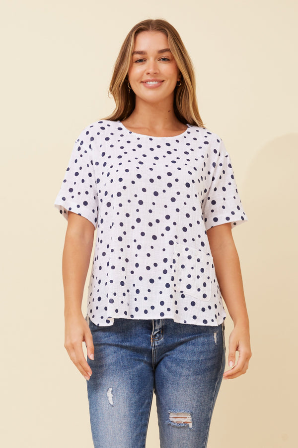 Caroline Morgan Polka Dot Top