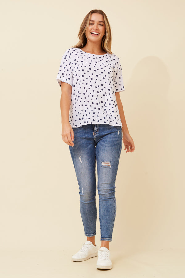 Caroline Morgan Polka Dot Top