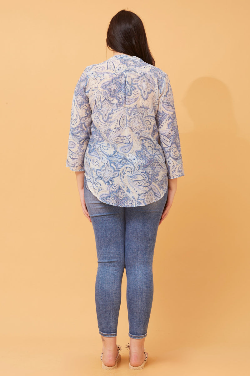 Caroline Morgan Paisley Print Top