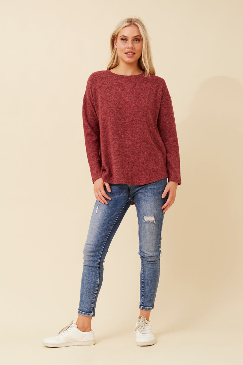 Caroline Morgan Hi-Low Hem Top