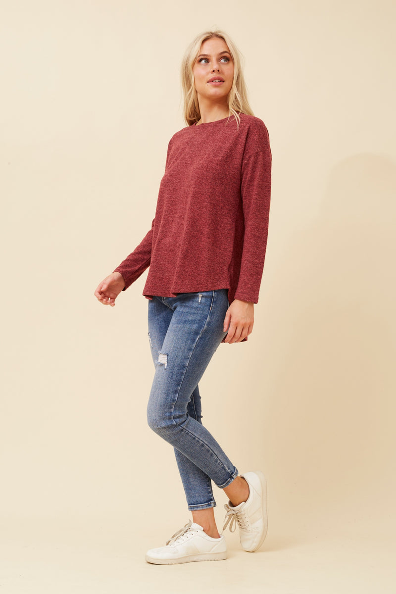 Caroline Morgan Hi-Low Hem Top