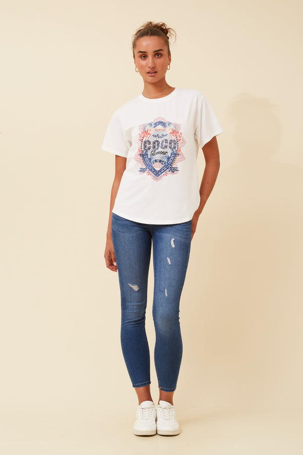 Caroline Morgan Graphic Print T/Shirt