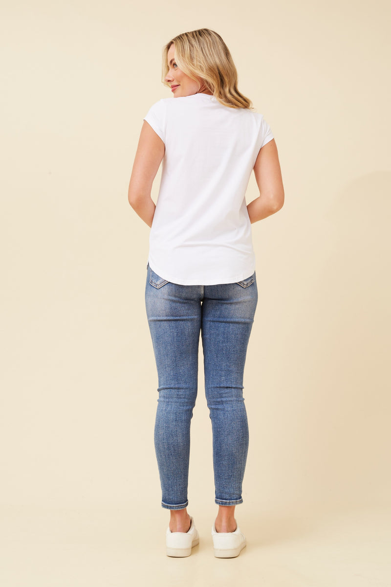 Caroline Morgan Holiday Print Tee