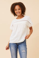 Caroline Morgan Lace Trim Top