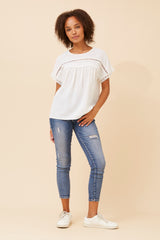 Caroline Morgan Lace Trim Top
