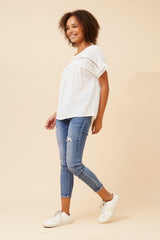 Caroline Morgan Lace Trim Top