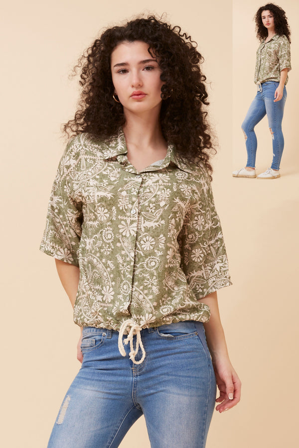 Bottega Short Sleeve Printed Shirt
