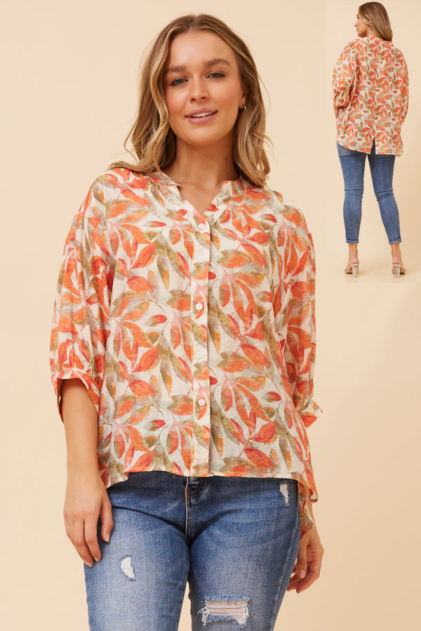Caroline Morgan Printed Button Back Shirt