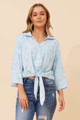 Caroline Morgan Tie Front Shirt