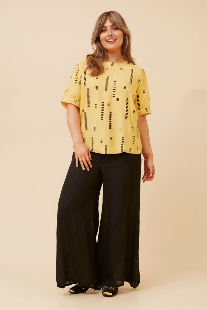 Caroline Morgan Abstract Printed Top