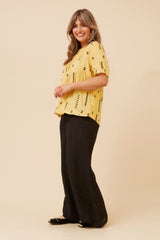 Caroline Morgan Abstract Printed Top