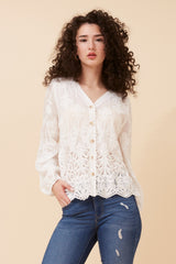 Caroline Morgan Embroidered Top