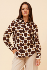 Caroline Morgan Ploka Dot Print Shirt