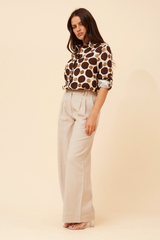 Caroline Morgan Ploka Dot Print Shirt