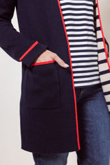See Saw Wool Blend LI Trim Detail Cardigan
