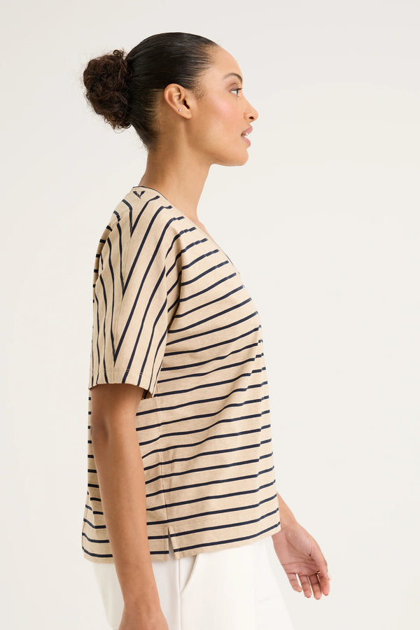 Yarra Trail Carbon Stripe Tee