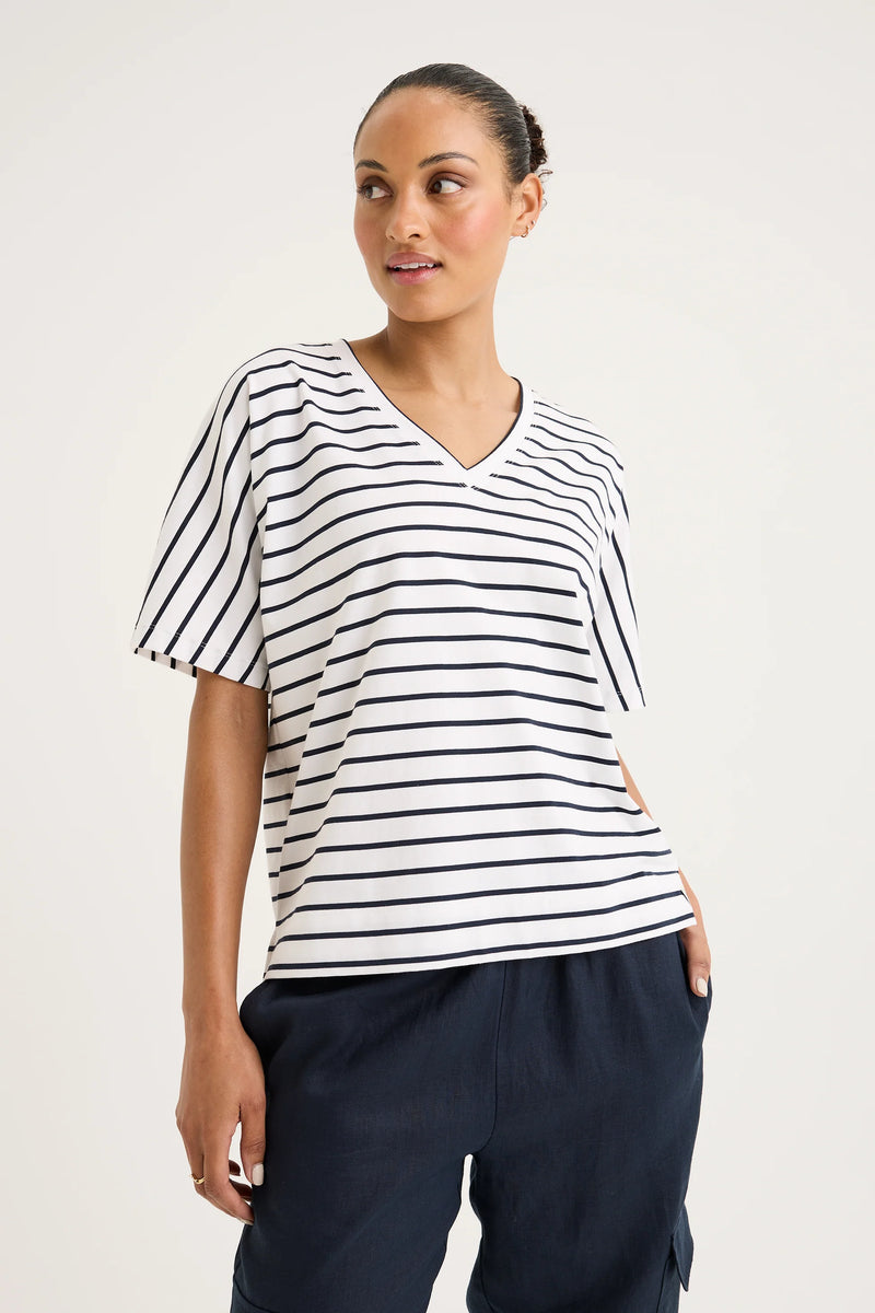 Yarra Trail Carbon Stripe Tee