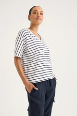 Yarra Trail Carbon Stripe Tee