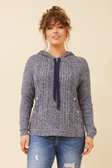 Caroline Morgan Hooded Cable Knit Jumper