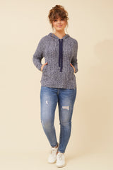 Caroline Morgan Hooded Cable Knit Jumper