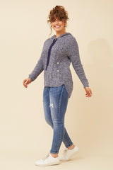 Caroline Morgan Hooded Cable Knit Jumper