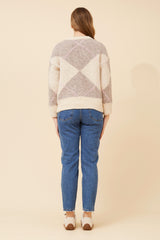 Caroline Morgan Argyle Knit Crew Neck Jumper