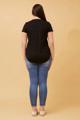 Caroline Morgan Sequin/Beaded TShirt