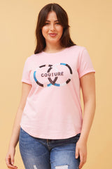 Caroline Morgan Sequin/Beaded TShirt