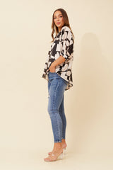 Caroline Morgan Abstract Print Shirt