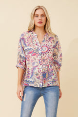 Caroline Morgan Botanical Print Shirt