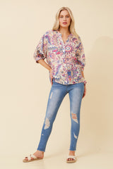 Caroline Morgan Botanical Print Shirt