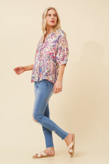 Caroline Morgan Botanical Print Shirt