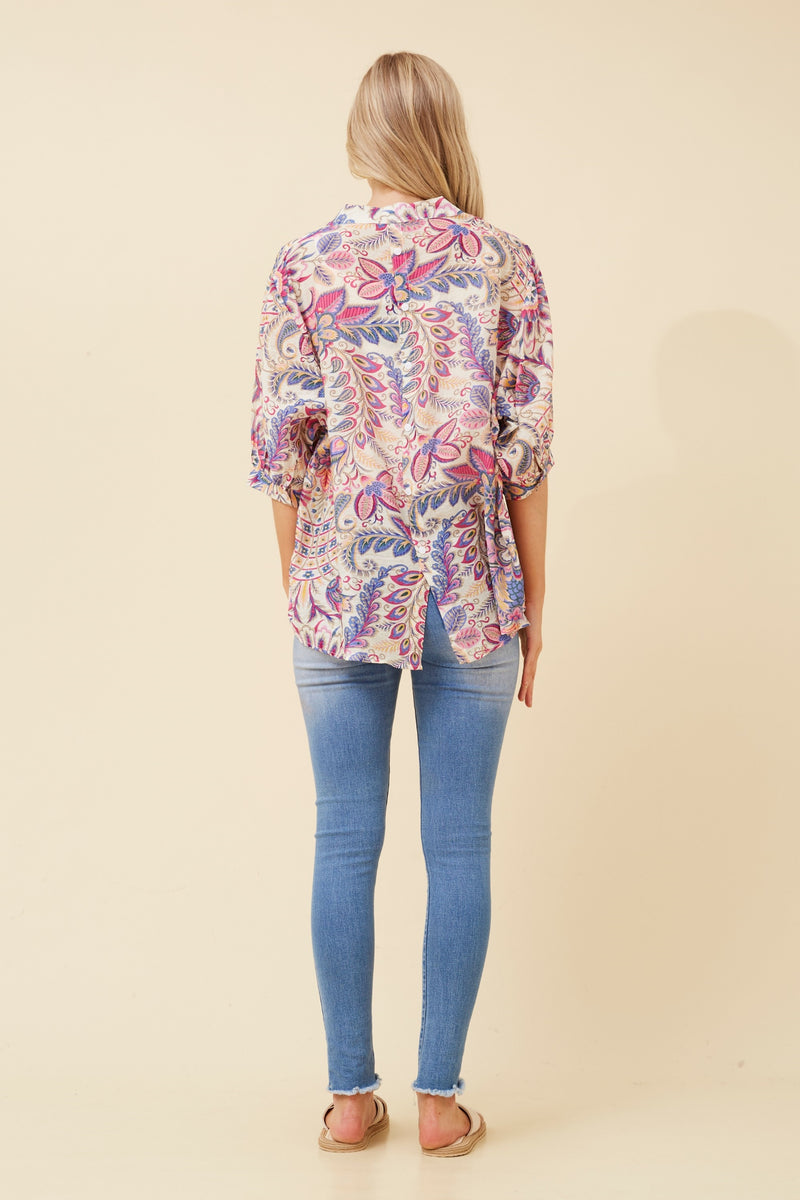 Caroline Morgan Botanical Print Shirt