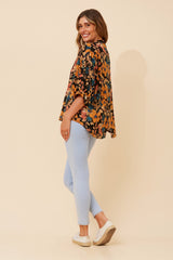 Caroline Morgan Button Back Printed Shirt