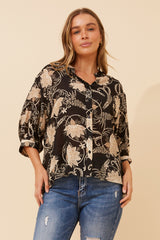 Caroline Morgan Floral Shirt
