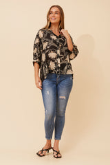 Caroline Morgan Floral Shirt