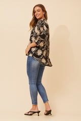 Caroline Morgan Floral Shirt