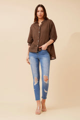 Caroline Morgan Button Back Shirt