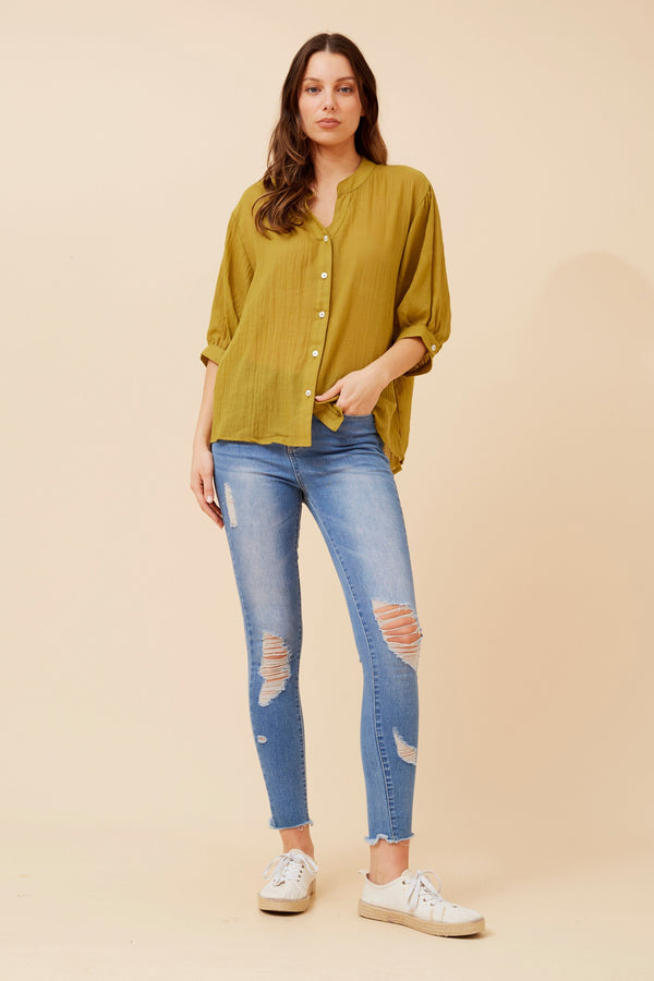 Caroline Morgan Button Back Shirt