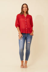 Caroline Morgan Button Back Shirt