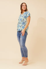 Caroline Morgan Double Layered Button Top