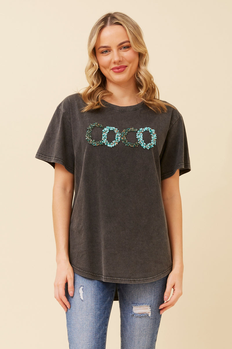 Caroline Morgan Stone "COCO" Top