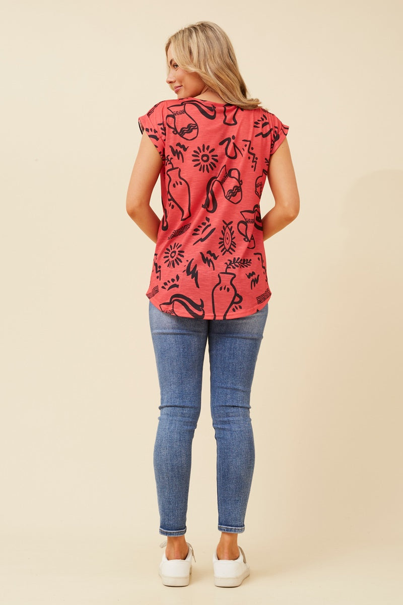 Caroline Morgan Printed T'Shirt