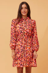 Caroline Morgan Abstract Print Shirt Dress