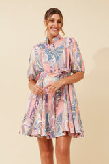 Caroline Morgan Patchwork Print Dress