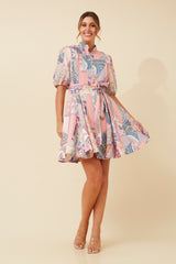 Caroline Morgan Patchwork Print Dress